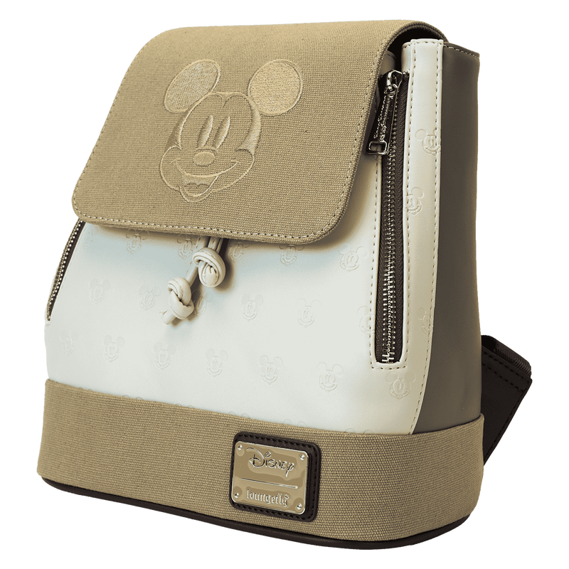 Mickey & Friends Canvas All-Over Print Drawstring Bucket Mini Backpack, , hi-res view 4