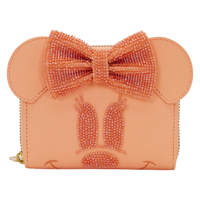 Minnie Mouse Exclusive Coral Zip Around Wallet, , hi-res view 1