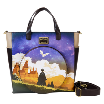 Harry Potter Hogwarts Starry Sky Convertible Backpack & Tote Crossbody Bag, Image 1
