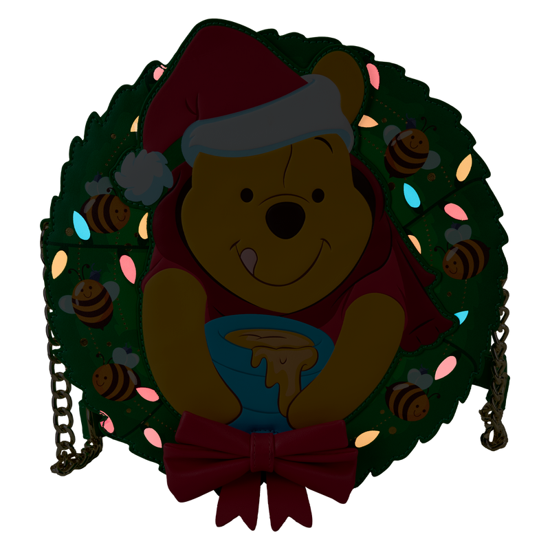 Winnie The Pooh Stuck In Wreath Glow Crossbody Bag, , hi-res view 3