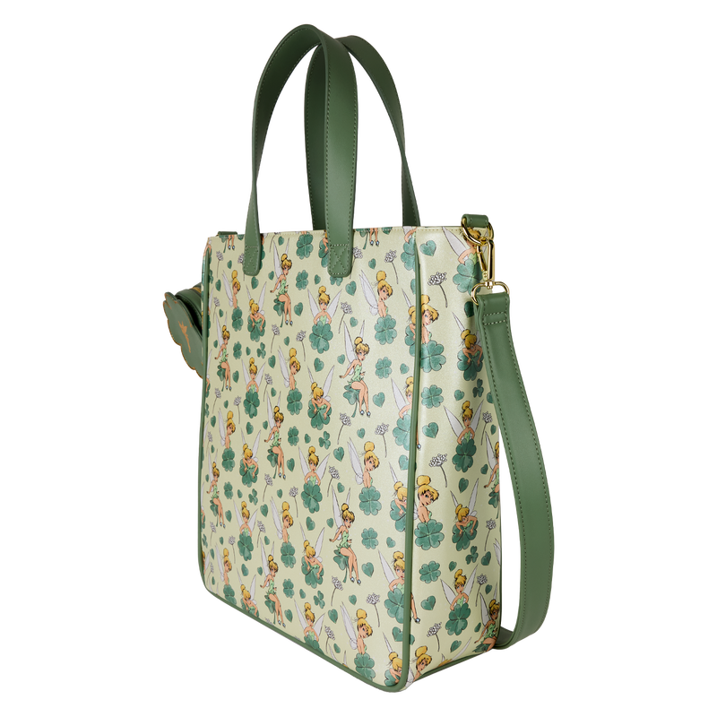 Peter Pan Tinker Bell Clover All-Over Print Tote Crossbody Bag With Coin Bag, , hi-res view 4