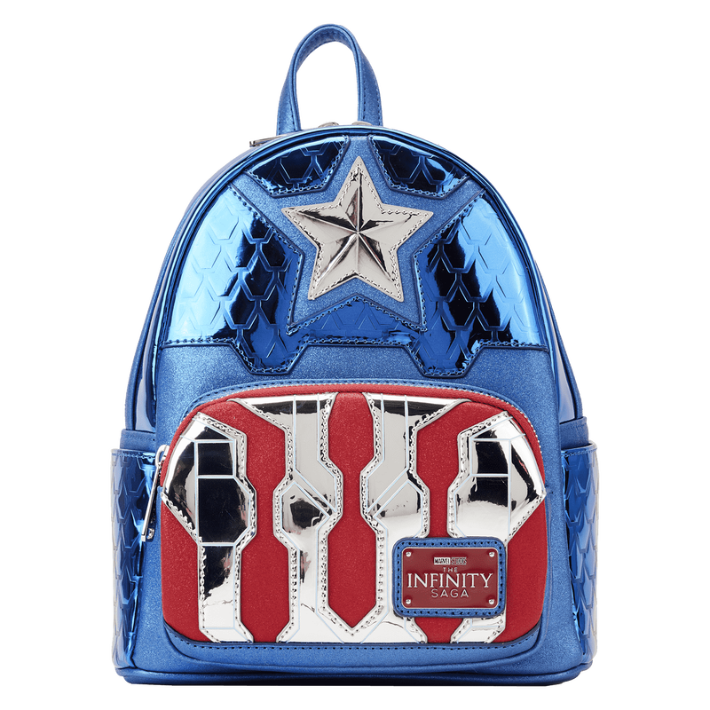 Marvel Metallic Captain America Cosplay Mini Backpack, , hi-res view 1