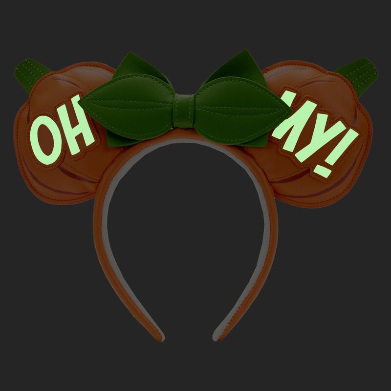 Minnie Mouse "Oh My!" Pumpkin Glow Ear Headband, , hi-res view 2