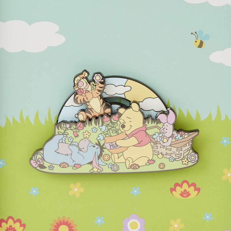 Winnie the Pooh Folk Floral 3" Collector Box Sliding Pin, , hi-res view 4
