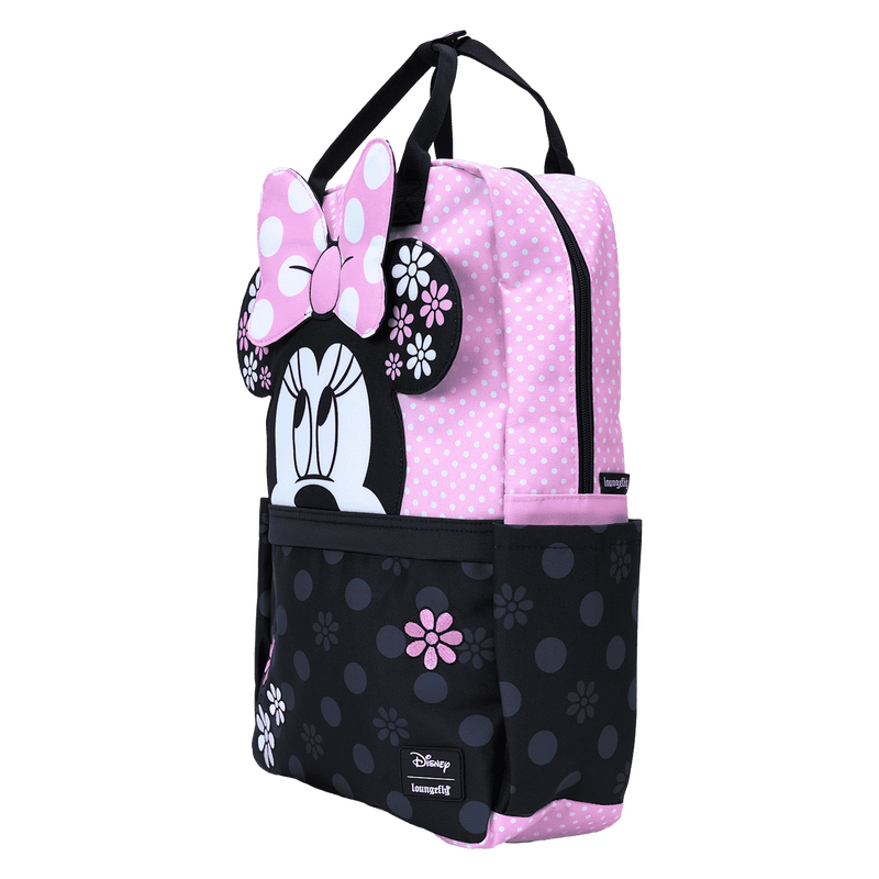 Minnie Mouse Floral Rock The Dots Nylon Full-Size Backpack, , hi-res view 3