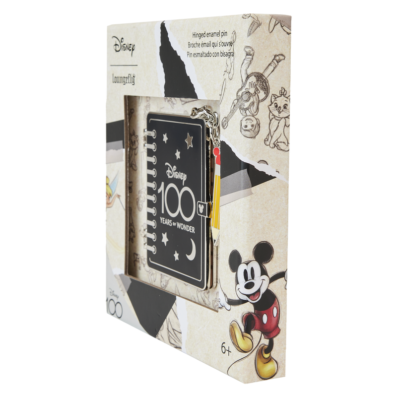 Disney100 Sketchbook 3" Collector Box Pin, , hi-res view 4
