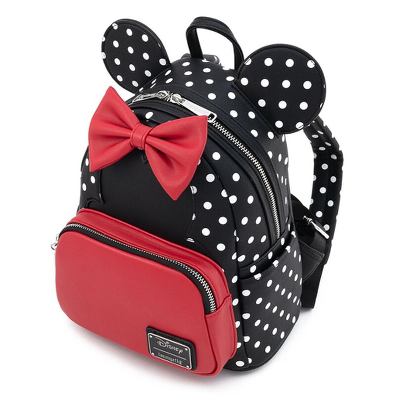 Disney Minnie Mouse Black & White Polka Dot Cosplay Mini Backpack, , hi-res view 3