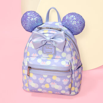 Minnie Mouse Exclusive Iridescent All-Over Print Sequin Ear Mini Backpack, Image 2