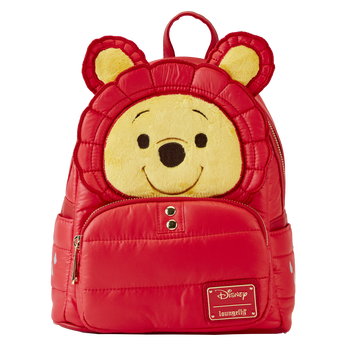 Winnie the Pooh Rainy Day Puffer Jacket Cosplay Mini Backpack, Image 1