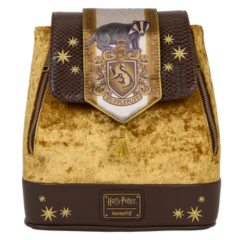 Exclusive Harry Potter Hufflepuff Banner Velvet Mini Backpack, Image 1