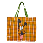 Pluto 95th Anniversary Plaid Canvas Tote Bag, , hi-res view 1
