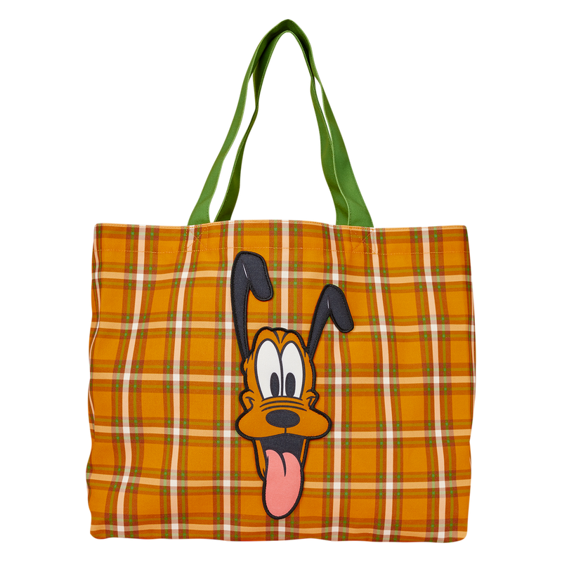Pluto 95th Anniversary Plaid Canvas Tote Bag, , hi-res view 1