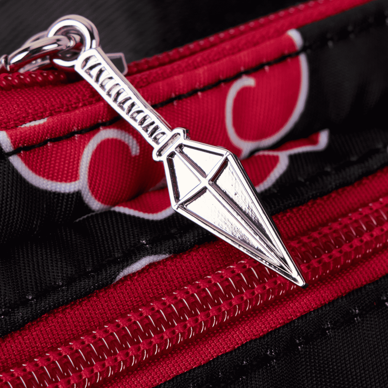 ★LOUNGEFLY★Naruto Akatsuki Crossbody Bag Naruto Akatsuki All-Over Print Nylon Sling Crossbody Bag