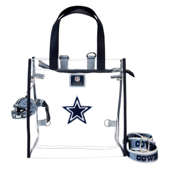 NFL Dallas Cowboys Clear Convertible Backpack & Tote Bag, Image 1