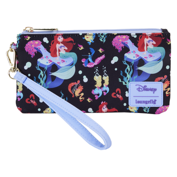 The Little Mermaid 35th Anniversary Life is the Bubbles All-Over Print Nylon Zipper Pouch Wristlet, Image 1