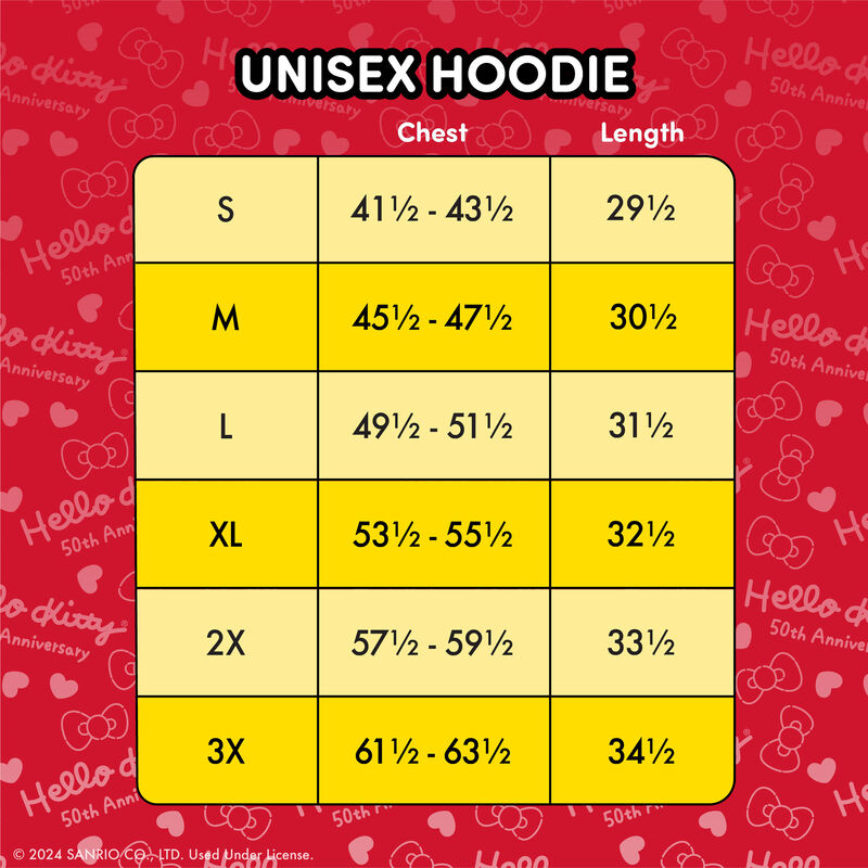 Sanrio Hello Kitty 50th Anniversary Color Block Unisex Hoodie, , hi-res view 5