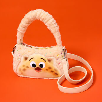 Zootopia 2 Officer Clawhauser Cotton Candy Plush Cosplay Crossbody Bag, Image 2