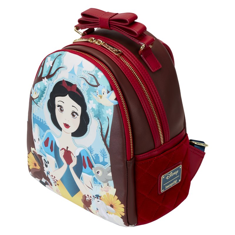 Snow White Classic Apple Quilted Velvet Mini Backpack, , hi-res view 4