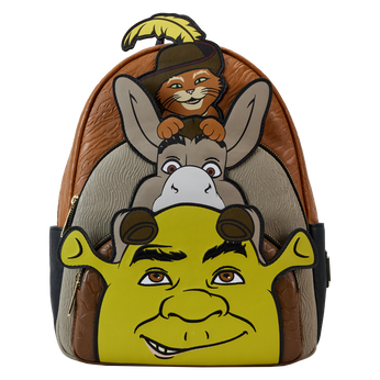 Shrek, Donkey, & Puss in Boots Trio Exclusive Triple Pocket Mini Backpack, Image 1