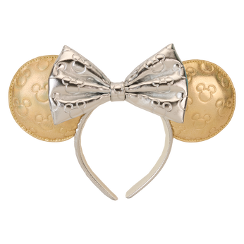 Minnie Mouse Exclusive Metallic Gold & Silver Quilted Ear Headband, Image 1