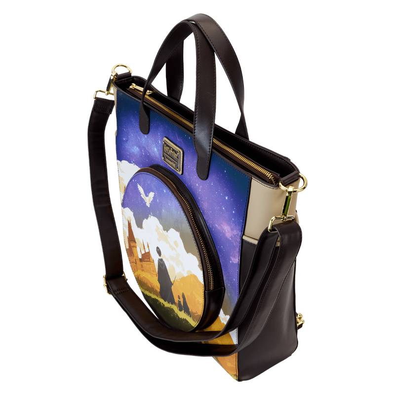 Harry Potter Hogwarts Starry Sky Convertible Backpack & Tote Crossbody Bag, , hi-res view 5
