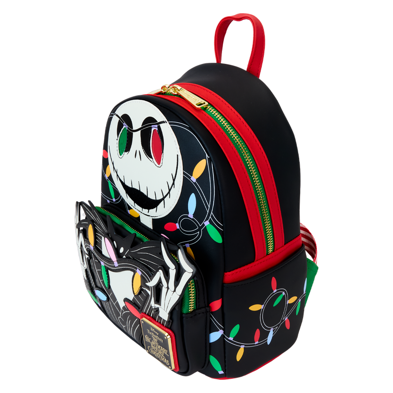 The Nightmare Before Christmas Jack Skellington String Lights Light Up Glow Mini Backpack, , hi-res view 5
