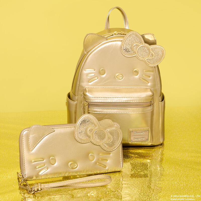 Sanrio Exclusive Hello Kitty 50th Anniversary Gold Wristlet Wallet, , hi-res view 3