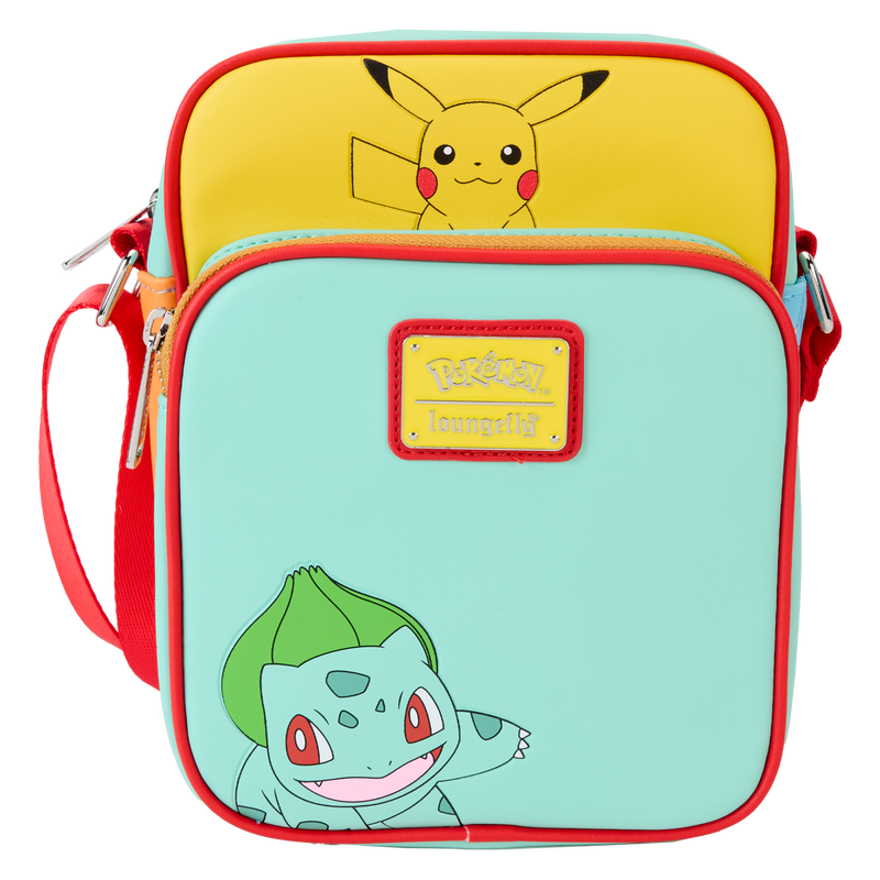 Pokemon Color Block Starters Crossbody Bag
