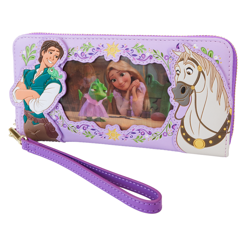 Tangled Rapunzel Princess Series Lenticular Zip Around Wristlet Wallet, , hi-res view 1