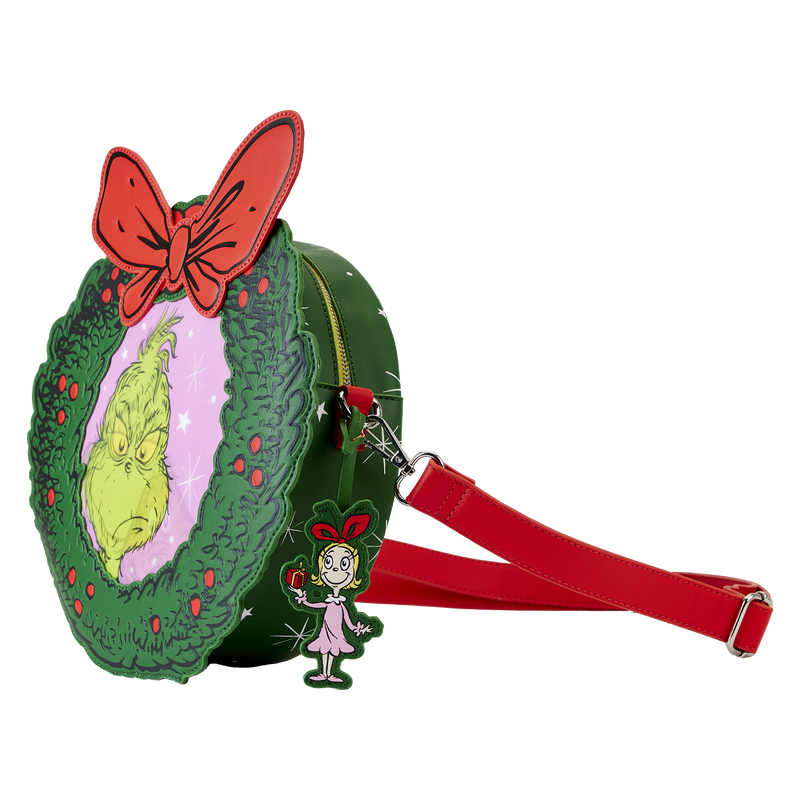 Dr. Seuss' How the Grinch Stole Christmas! Wreath Crossbody Bag, , hi-res view 3
