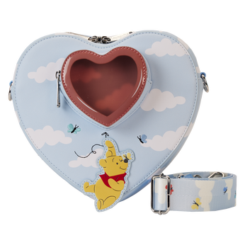 Winnie the Pooh & Friends Floating Balloons Heart Figural Crossbody Bag, Image 1