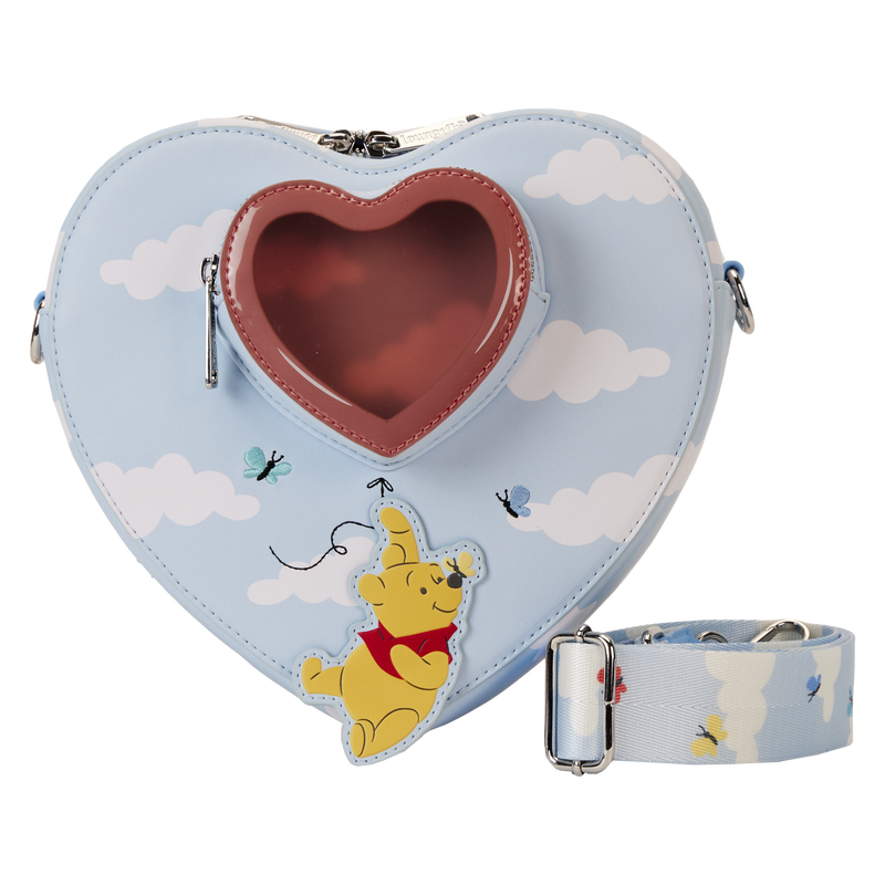 Winnie the Pooh & Friends Floating Balloons Heart Figural Crossbody Bag, , hi-res view 1