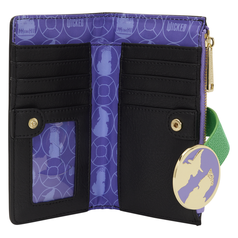 Wicked Glinda & Elphaba Floral & Lace Flap Wallet, , hi-res view 5