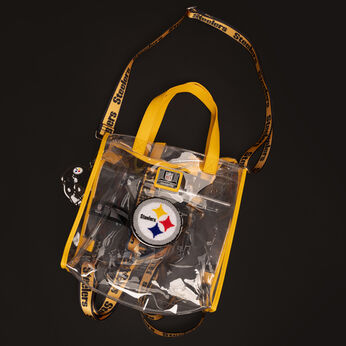 NFL Pittsburgh Steelers Clear Convertible Backpack & Tote Bag, Image 2