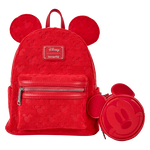 Mickey Mouse All-Over Print Plush Burnout Mini Backpack, , hi-res view 1