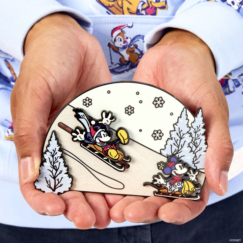 Mickey & Friends Winter Wonderland 3" Collector Box Sliding Pin, , hi-res view 2