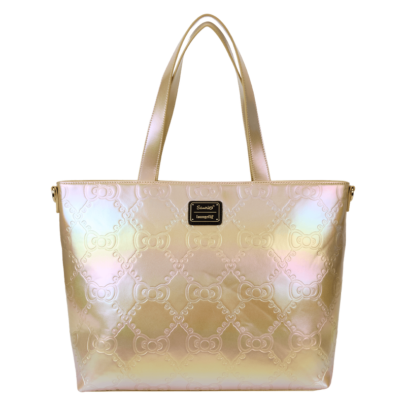 Sanrio Hello Kitty 50th Anniversary Metallic Gold Tote Crossbody Bag With Coin Bag, , hi-res view 5