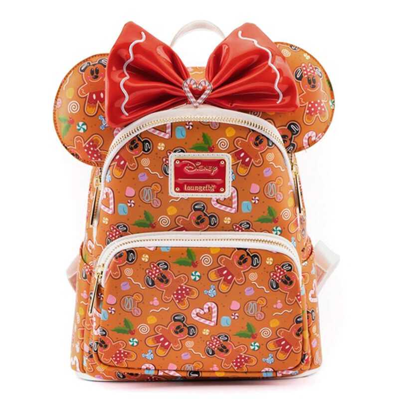 Disney Gingerbread Mickey and Minnie Mouse Mini Backpack 