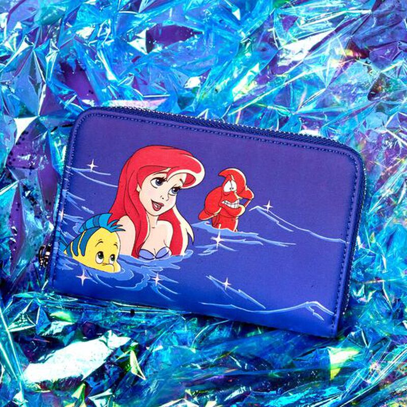 The Little Mermaid Ariel Fireworks Glow in the Dark Zip Around Wallet, , hi-res view 2