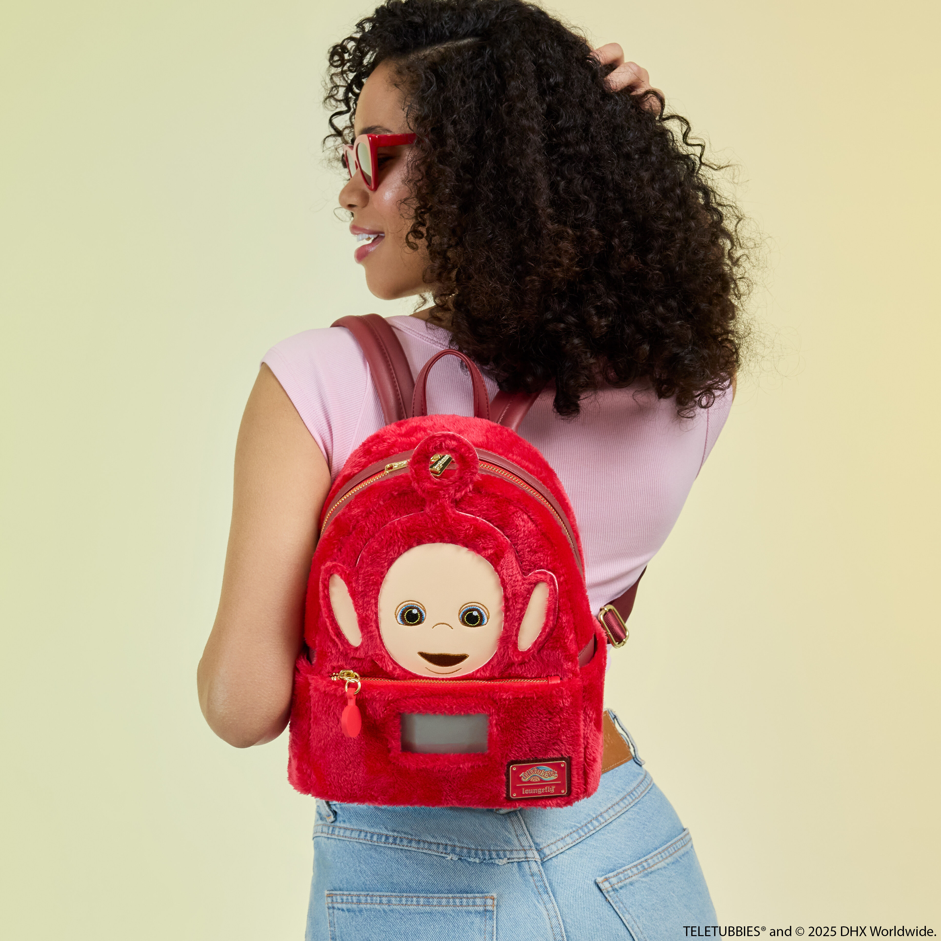 【Loungefly】テレタビーズ ポー ぬいぐるみ ミニ バックパック Teletubbies Po Plush Cosplay Light Up Mini Backpack | Loungefly