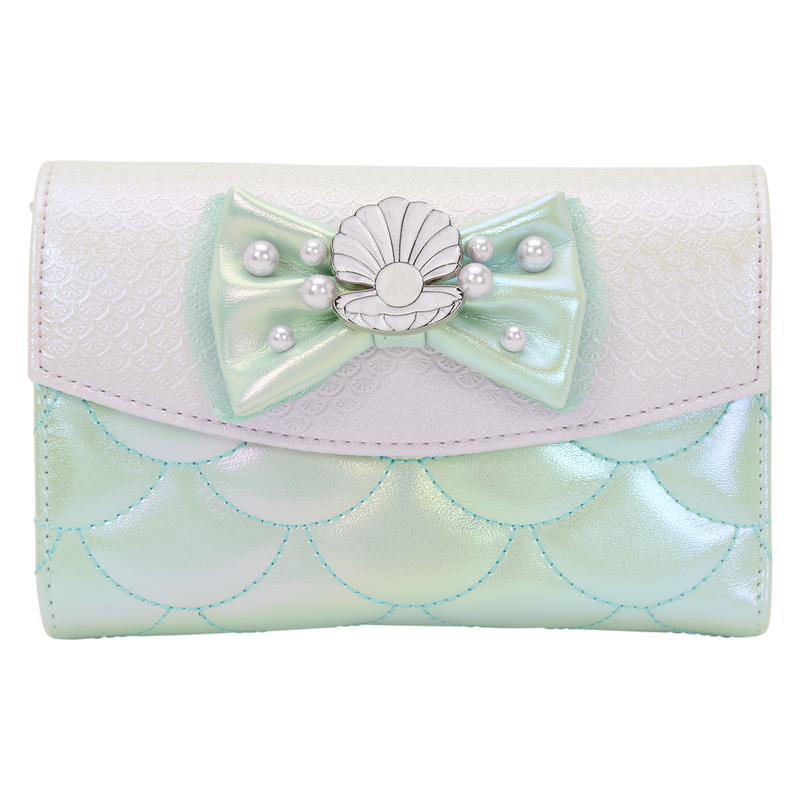 The Little Mermaid Iridescent Pearl Flap Wallet, , hi-res view 1