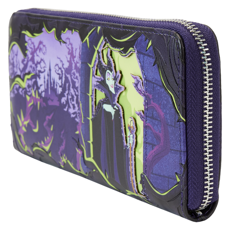 Maleficent Window Box Glow Zip Around Wristlet Wallet, , hi-res view 4