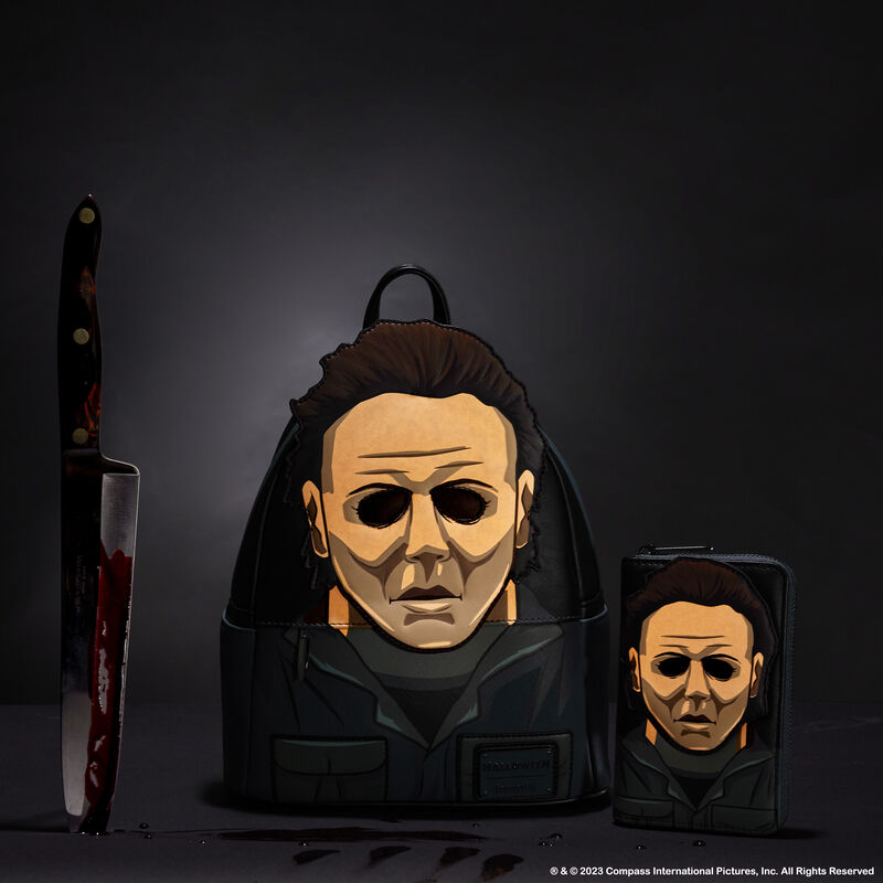 Halloween Michael Myers Glow Mask Cosplay Zip Around Wallet, , hi-res view 5