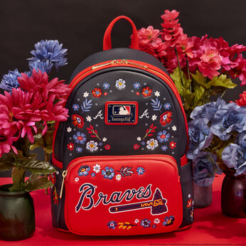 MLB Atlanta Braves Floral Mini Backpack, Image 2