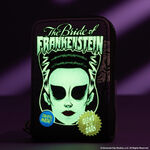 Universal Monsters Bride of Frankenstein Mask Glow Accordion Zip Around Wallet, , hi-res view 3