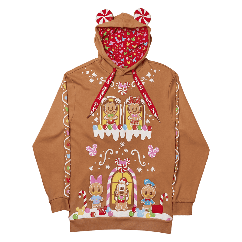 Mickey & Friends Gingerbread House Unisex Hoodie, , hi-res view 9
