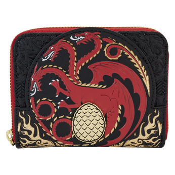 House of the Dragon All-Over Print House Targaryen Sigil Zip Around Wallet, Image 1