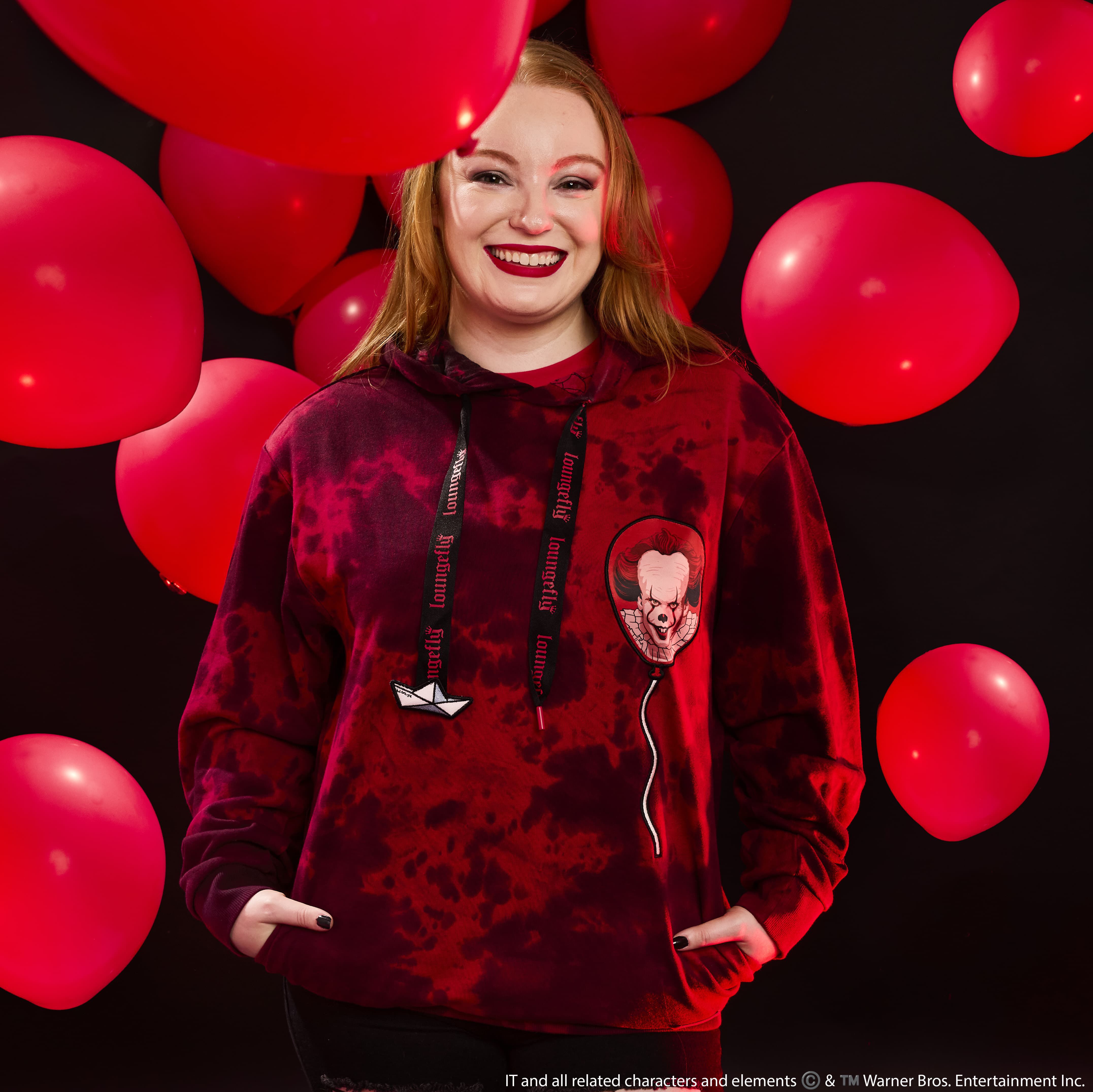 Buy It Pennywise Red Splatter Unisex Hoodie at Loungefly
