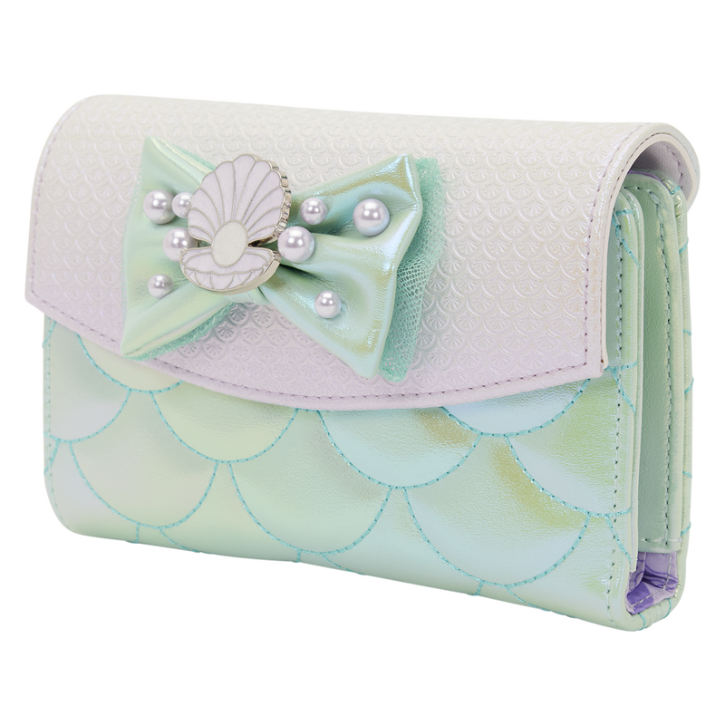 The Little Mermaid Iridescent Pearl Flap Wallet, , hi-res view 4