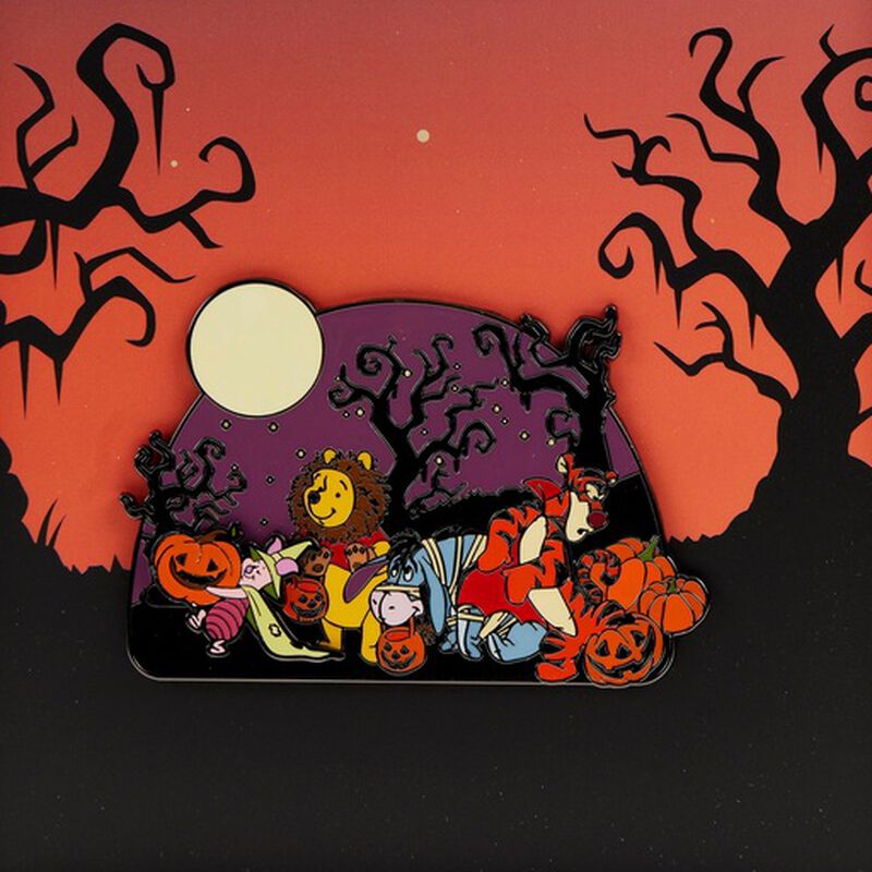 Winnie the Pooh Halloween Sliding Enamel Pin